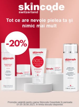 Skincode 20% Reducere Mai - Iunie 