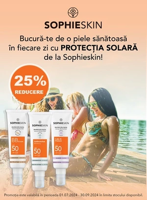 Sophieskin 25% Reducere Iulie-Septembrie