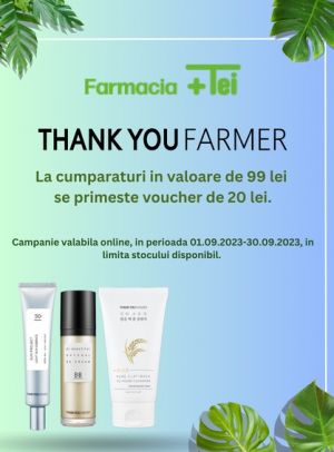 Thank You Farmer 20 lei Voucher Septembrie EXCLUSIV ONLINE