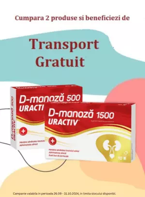 Uractiv D-manoza Transport Gratuit Septembrie - Octombrie 