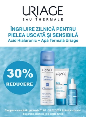 Uriage Eau Thermale 30% Reducere Iulie