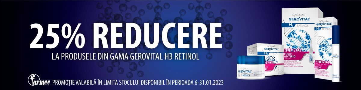 Gerovital H3 Retinol 25% Reducere Ianuarie 