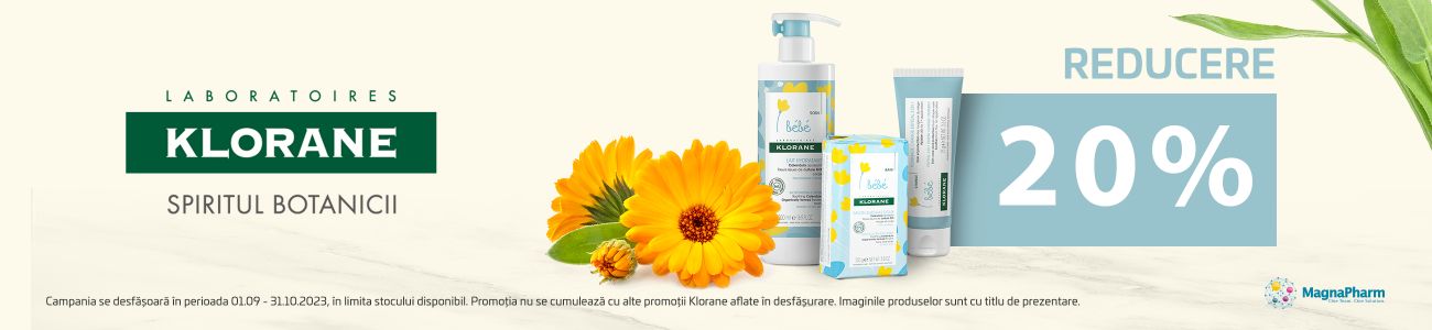 Klorane Bebe 20% Reducere Septembrie-Octombrie