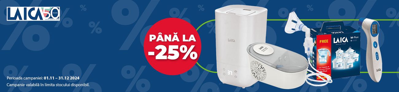 Laica Pana la 25% Reducere Noiembrie-Decembrie