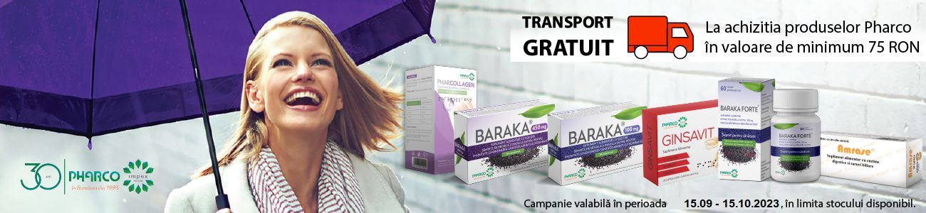 Pharco Transport Gratuit Septembrie - Octombrie