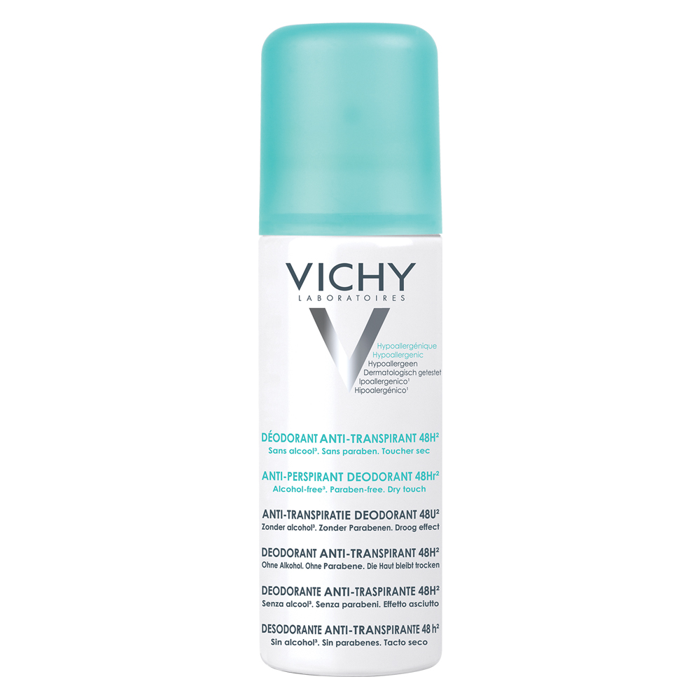 Deodorant spray anti-transpiratie fara alcool 48h, 125 ml, Vichy