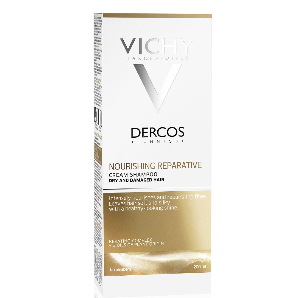 Sampon nutrireparator pentru par uscat si degradat Dercos, 200 ml, Vichy