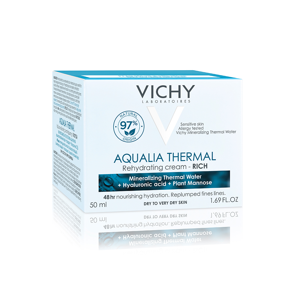 Crema hidratanta pentru ten uscat si foarte uscat Aqualia Thermal Rich, 50 ml, Vichy