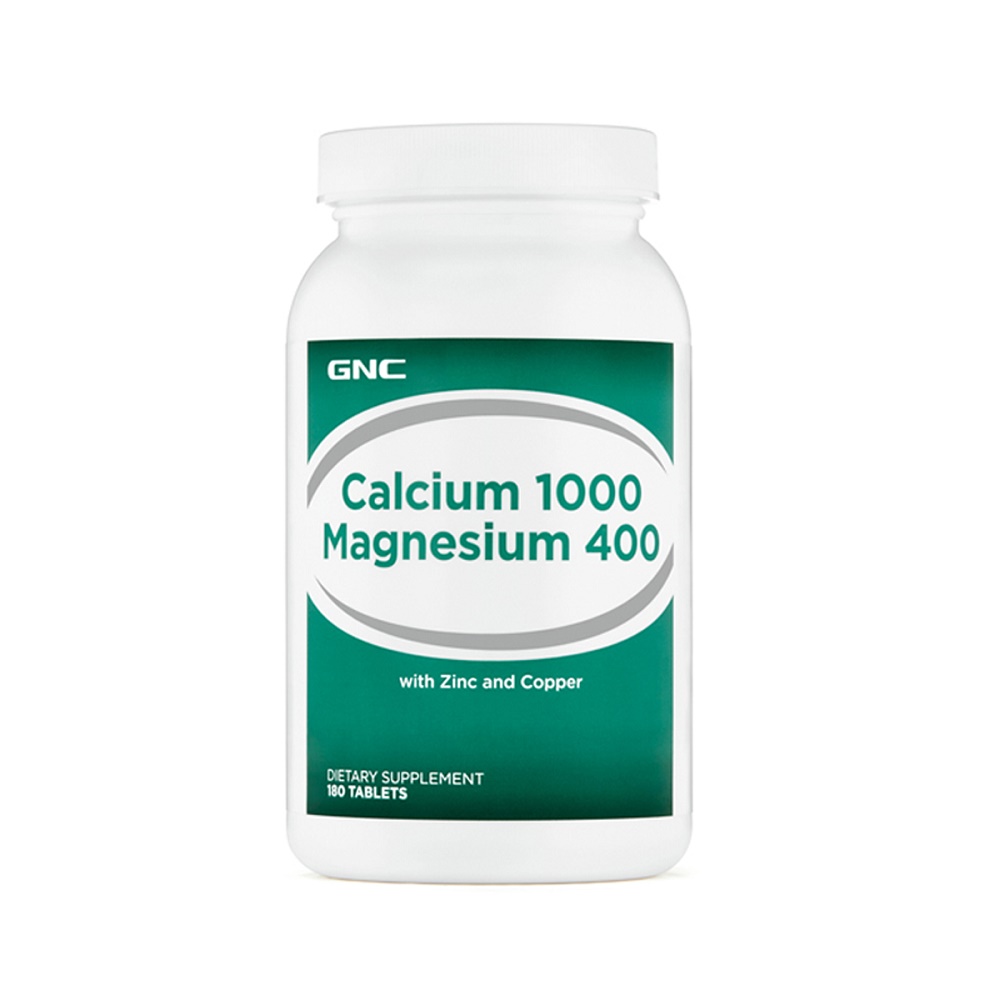 Calciu 1000 mg si Magneziu 400 mg, 961767, 180 tablete, GNC