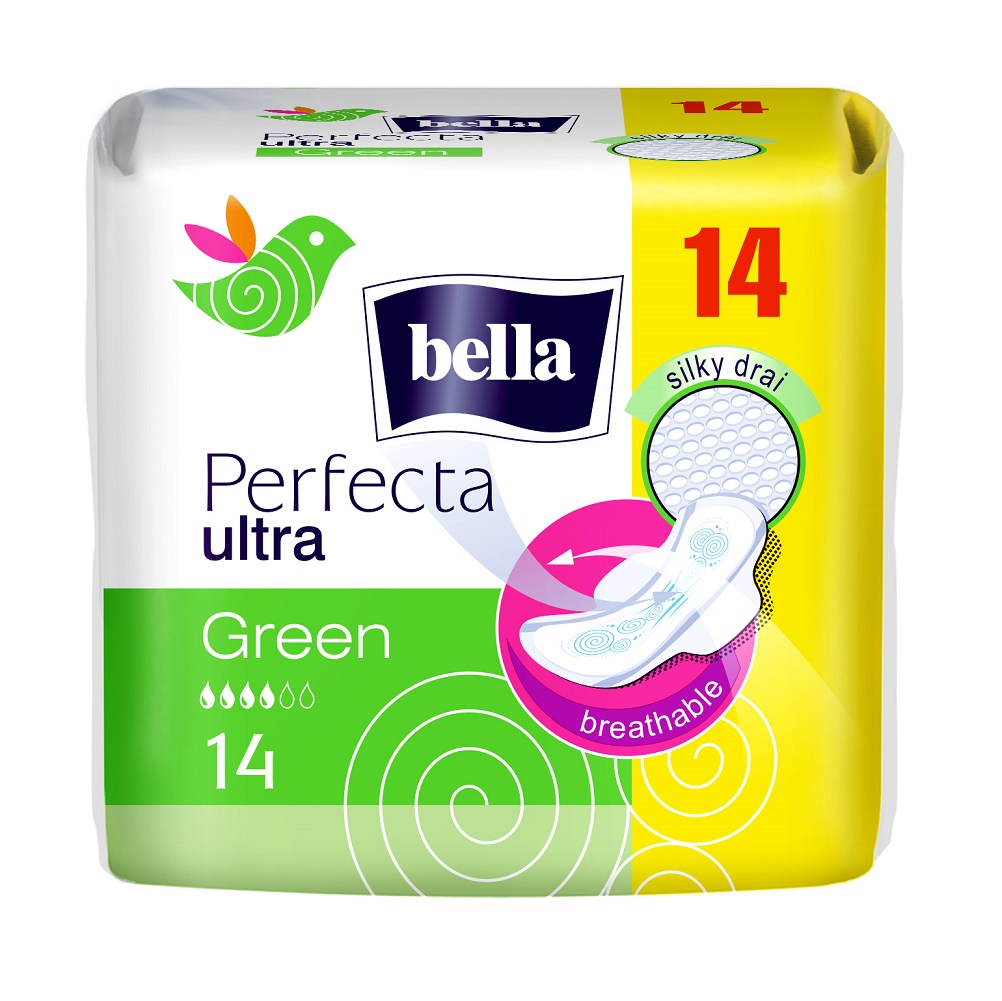 Absorbante Perfecta Ultra Green, 14 bucati, Bella 