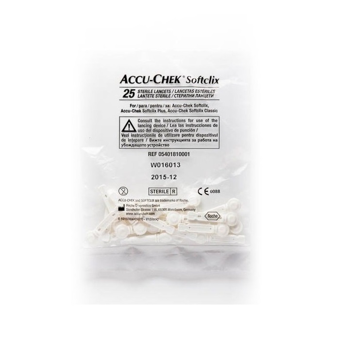 Tremble exception Median Ace sterile Softclix, 25 bucati, Accu-Chek : Farmacia Tei online