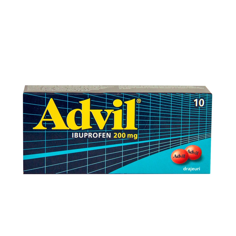 Advil, 200 mg, 10 drajeuri, Gsk