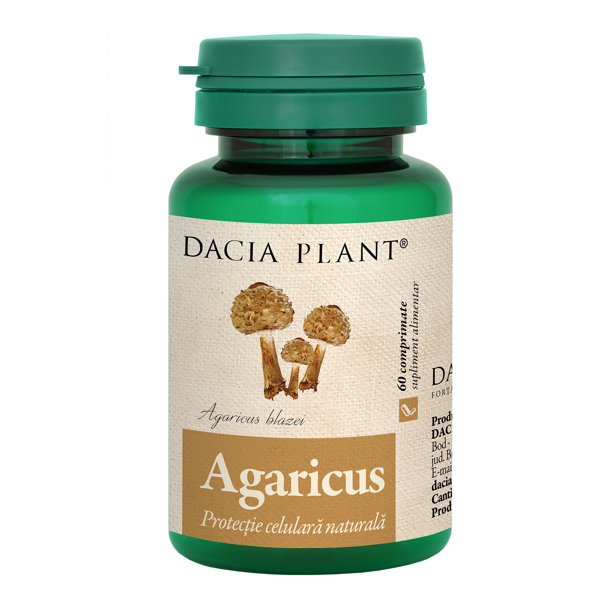Agaricus, 60 comrpimate, Dacia Plant