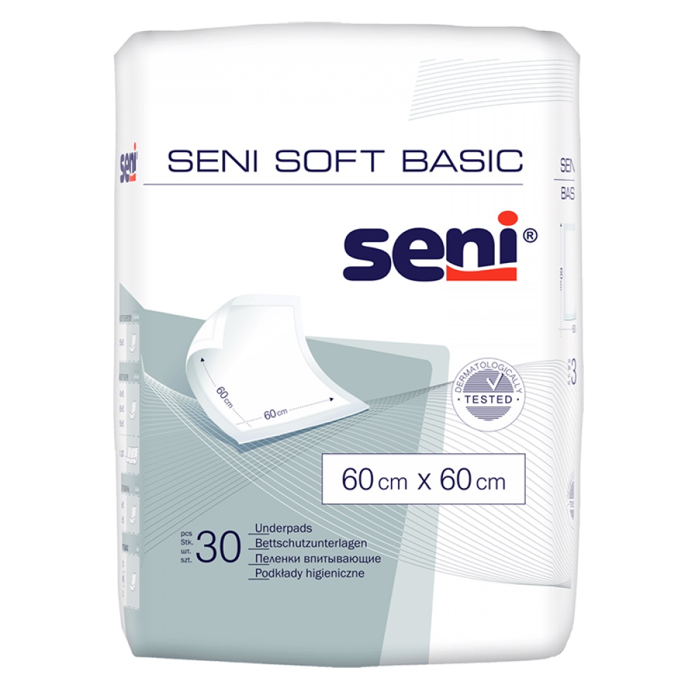 Aleze de protectie Soft Basic, 90 cm x 60 cm, 30 bucati, Seni 