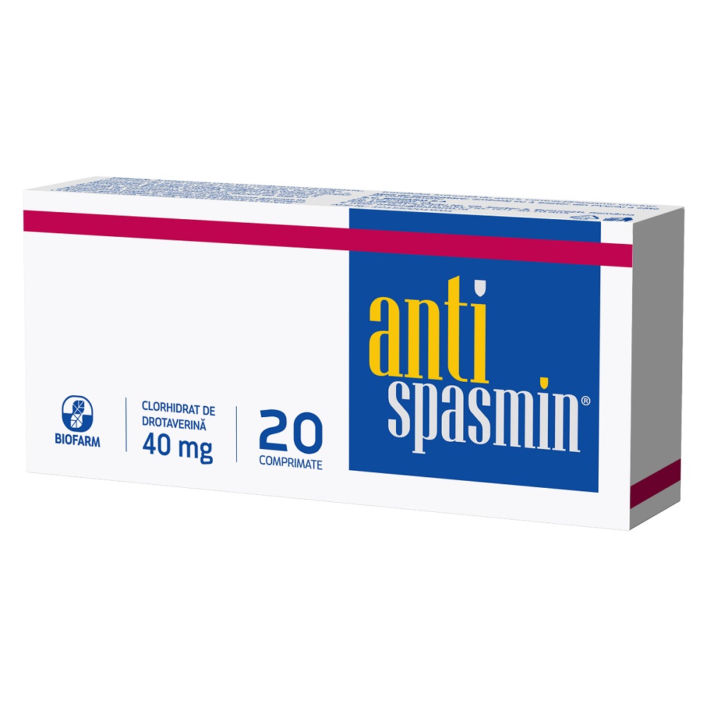 Antispasmin 40mg, 20 comprimate, Biofarm