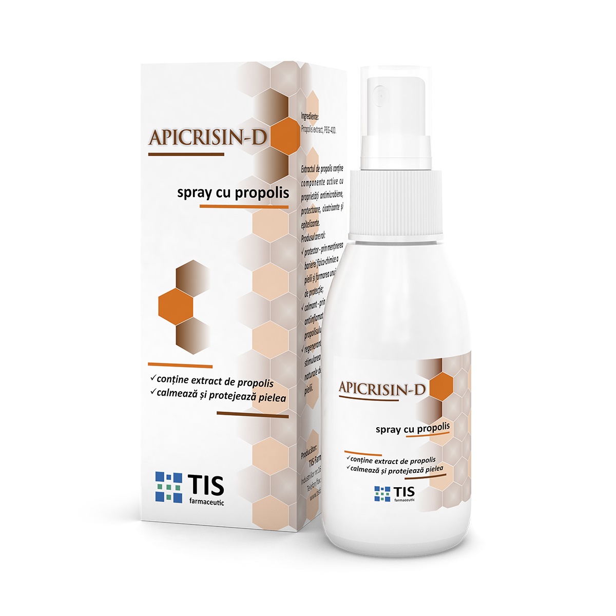 Spray cu propolis Apicrisin-D, 50 ml, Tis Farmaceutic