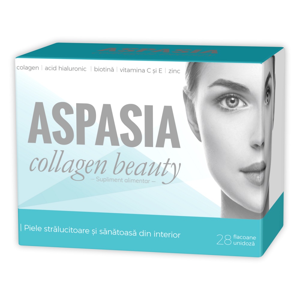 Aspasia Collagen Beauty, 28 flacoane, Natur Produkt - Farmac