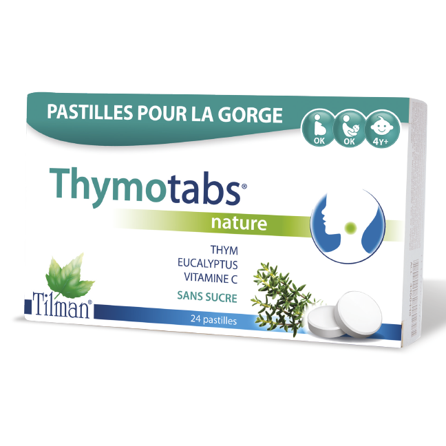 Thymotabs nature cu Vitamina C, 24 comprimate, Tilman