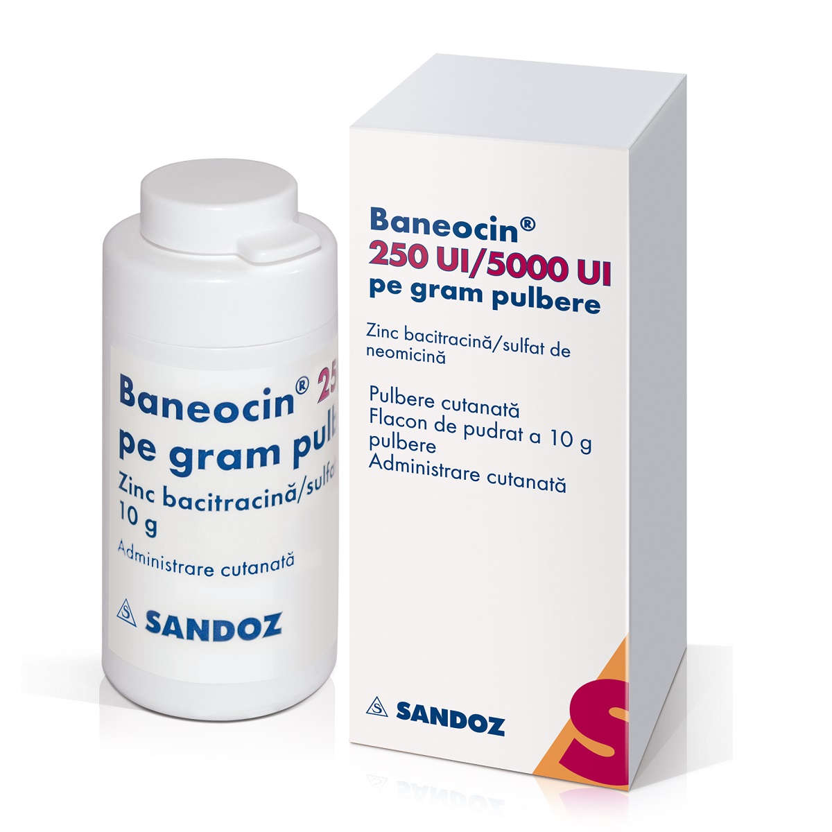 Baneocin pulbere 250UI/5000UI, 10 g, Sandoz