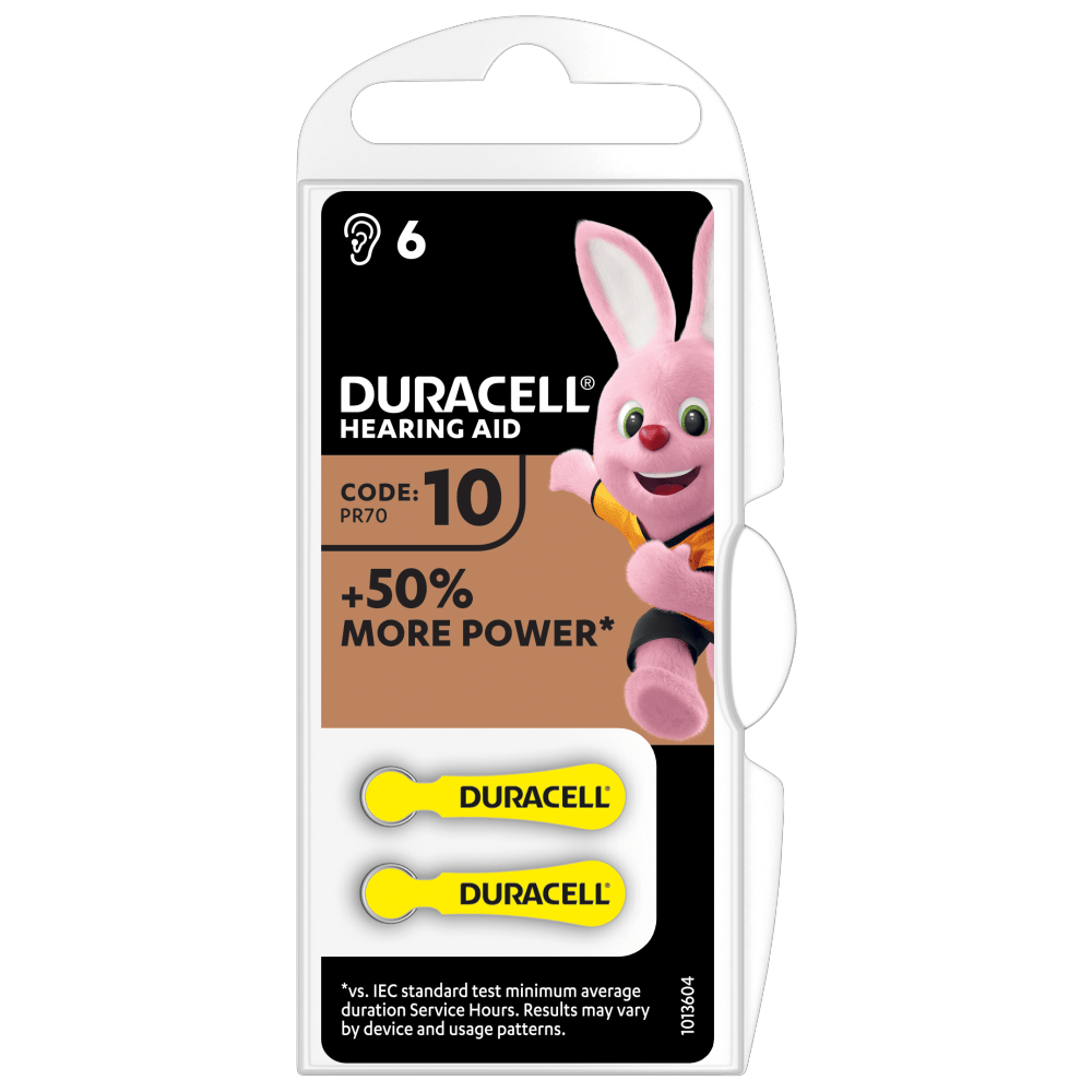 Baterii pentru aparat auditiv HA ZA10, 6 bucati, Duracell