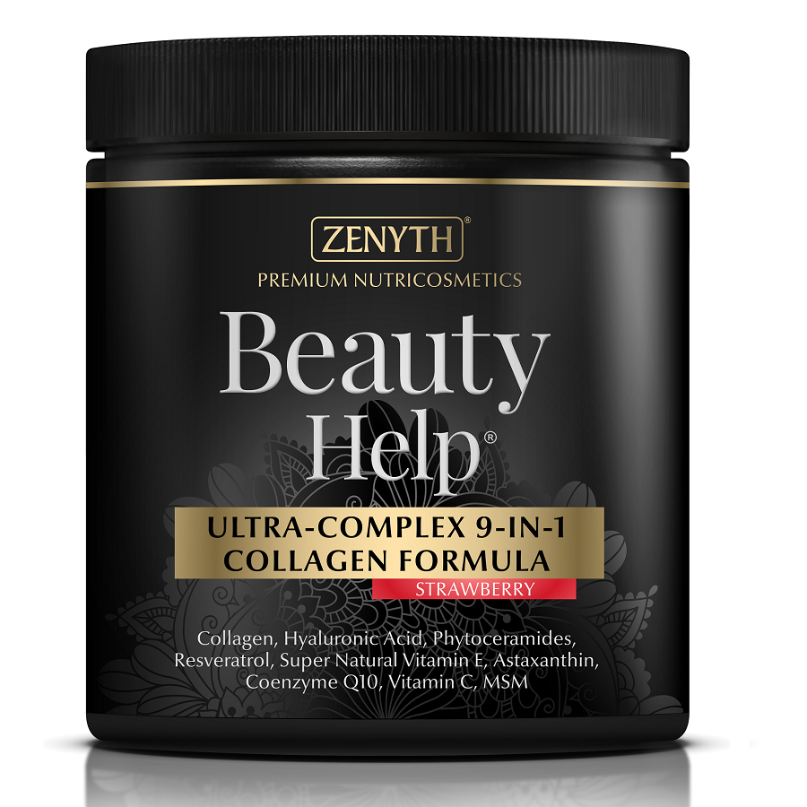 Beauty Help Ultra-Complex 9-in-1 Collagen Formula cu aromă de căpșuni, 300 g, Zenyth