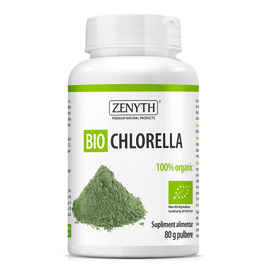 Bio Chlorella pulbere, 80 g, Zenyth