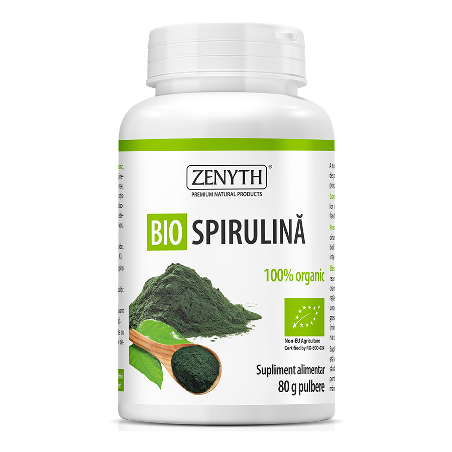 Bio Spirulina Pulbere, 80 g, Zenyth