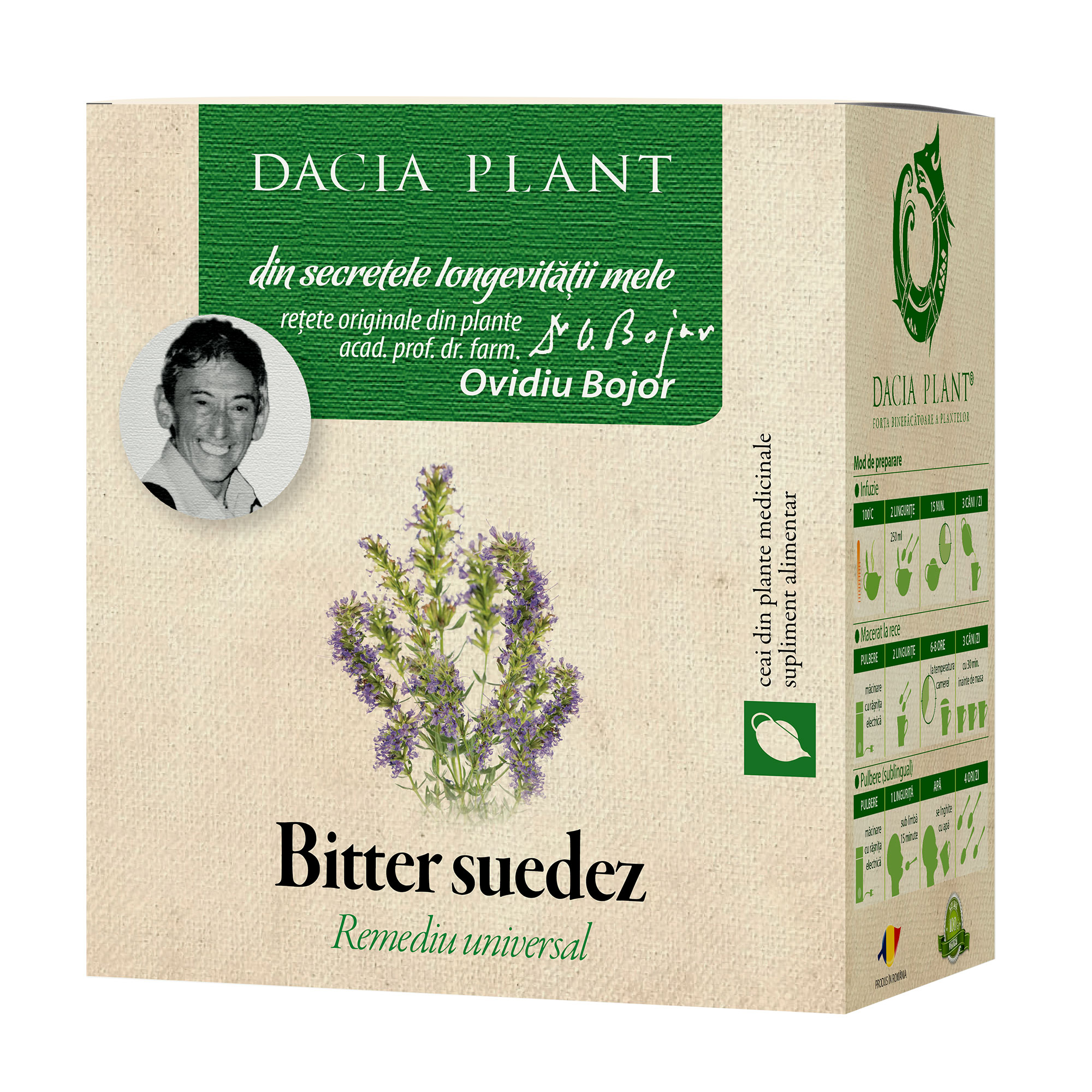 Ceai Bitter Suedez, 50g, Dacia Plant