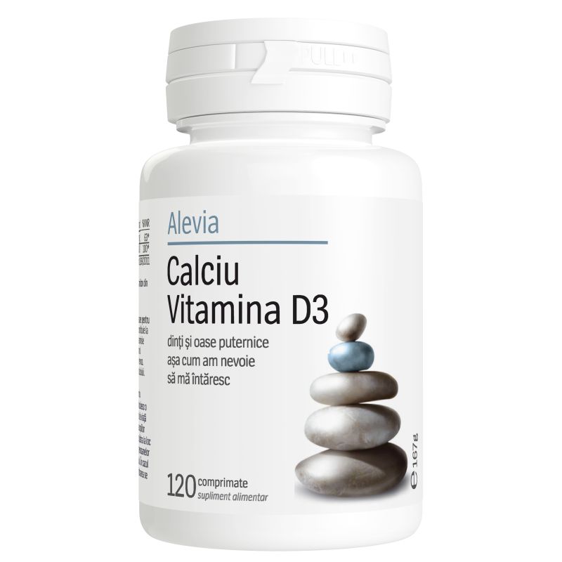 Calciu vitamina D3, 120 comprimate, Alevia