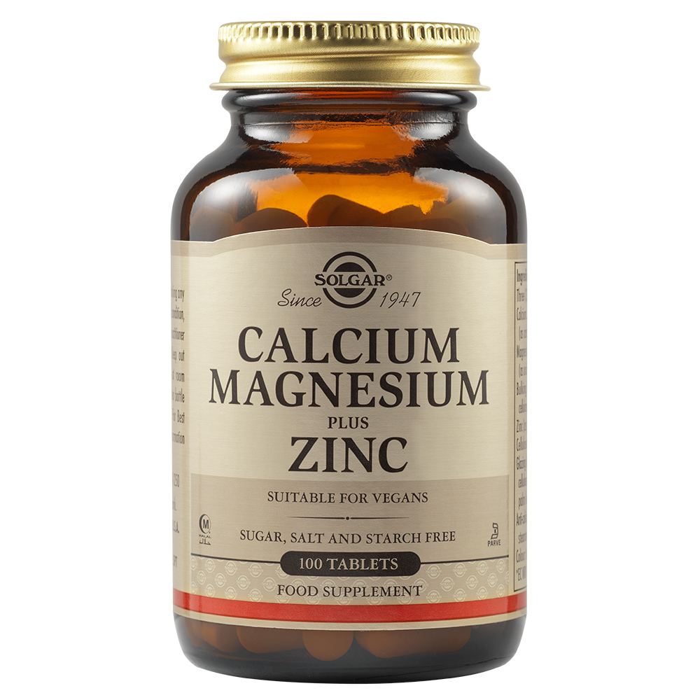 Calciu Magneziu Plus Zinc, 100 tablete, Solgar