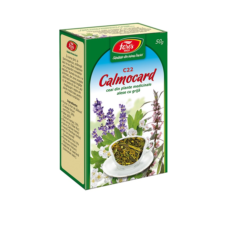 Ceai Calmocard, C22, 50 g, Fares