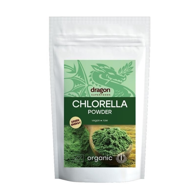 Chlorella pulbere bio, 200 g, Dragon Superfoods