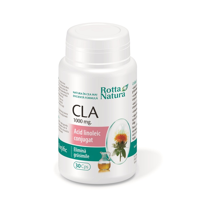 CLA Acid linoleic conjugat mg, 90 capsule, Rotta Natura : Farmacia Tei online