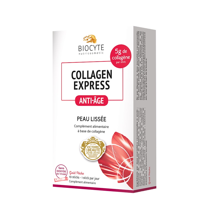 Supliment antirid cu colagen Collagen Express, 10 plicuri, Biocyte | oldones.ro