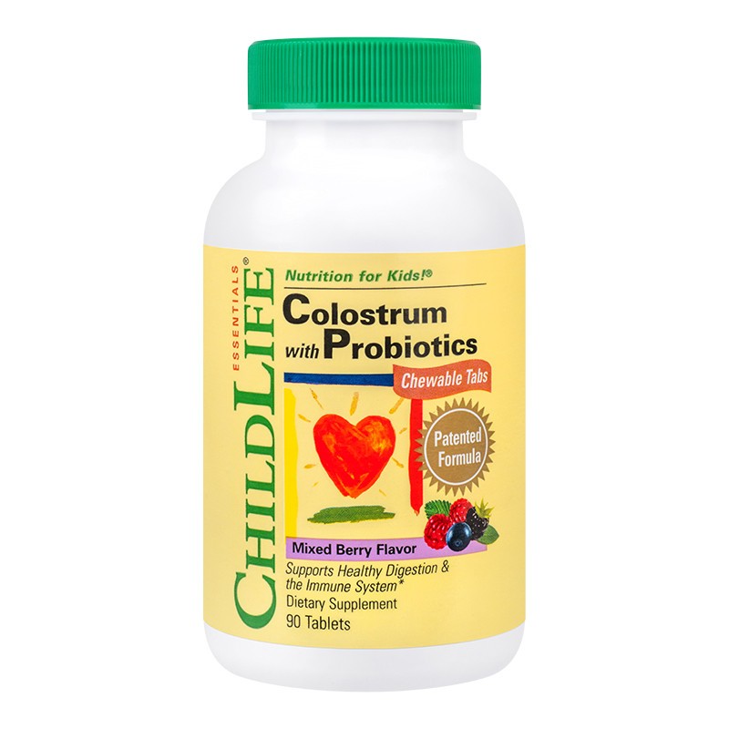 Colostrum with Probiotics ChildLife Essentials, 90 tablete, Secom