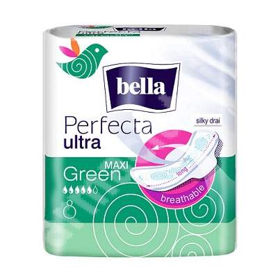 Absorbante Perfecta Maxi Green, 8 bucati, Bella