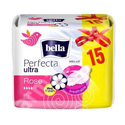Absorbante Perfecta Ultra Rose, 15 bucati, Bella
