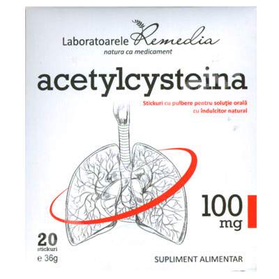 Acetylcysteina 100mg, 20 stickuri, Lab Remedia