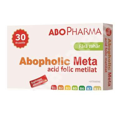 Acid folic metilat Abopholic Meta, 30 pastile, ABOPharma