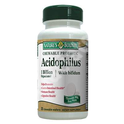 Acidophilus cu Bifidum, 30 capsule, Nature's Bounty