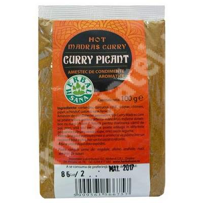 Amestec de condimente Curry picant, 100 g, Herbavit