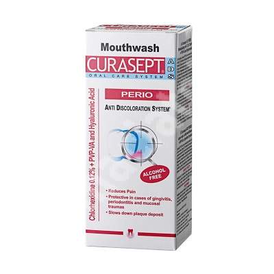 Apa de gura cu clorhexidina 0.12% Perio Curasept, 200 ml, Curaprox