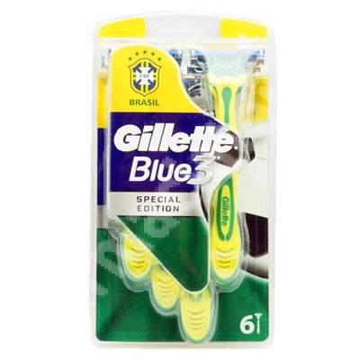 Aparate de ras de unica folosinta - Gillette Blue 3, Brasil, 6 bucati, P&G