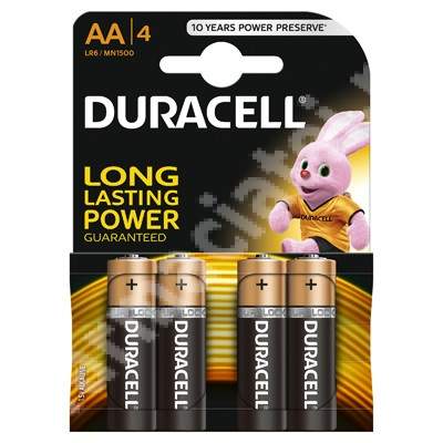 Baterii Basic AA, 4 bucati, Duracell