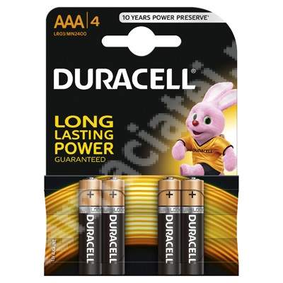 Baterii Basic AAA, 4 bucati, Duracell
