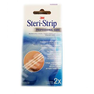 Bezi adezive pentru sutura leziunilor Steri-Strip, 3 mm x 7.5 mm, 2 bucati, 3M