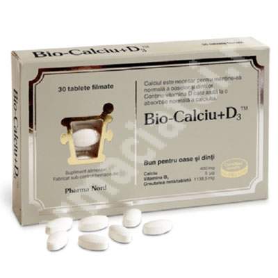 Bio-Calciu + D3, 30 tablete, Pharma Nord