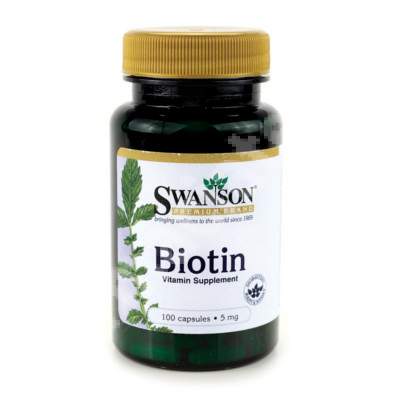 Biotin vitamina B-7, 5 mg, 100 tablete, Swanson Health USA