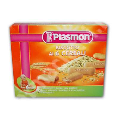Biscuiti cu 6 cereale, Gr. +6 luni, 300 g, Plasmon