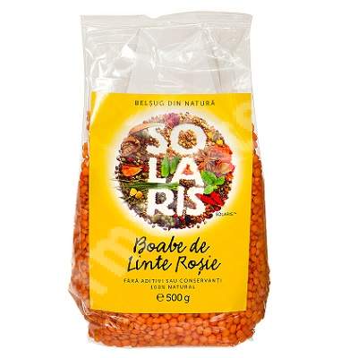 Boabe de linte rosie, 500 g, Solaris